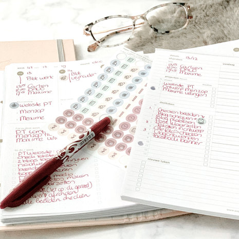 Paper Time planner stickertjes in kunststof hoesje